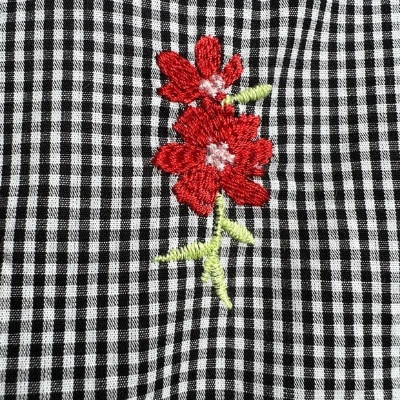 City Studio Juniors Floral Pattern Black Gingham‎ Strapless Dress Size 15 - Picture 7 of 11